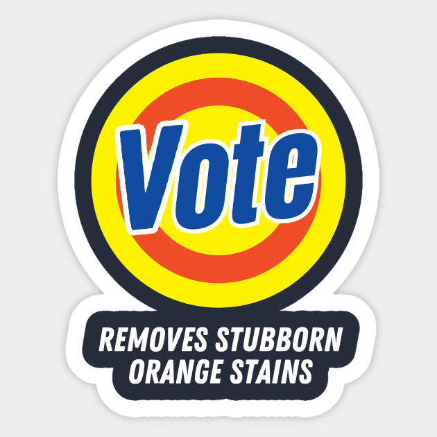 Funny Anti-Trump Vote Detergent Sticker by Davidsmith